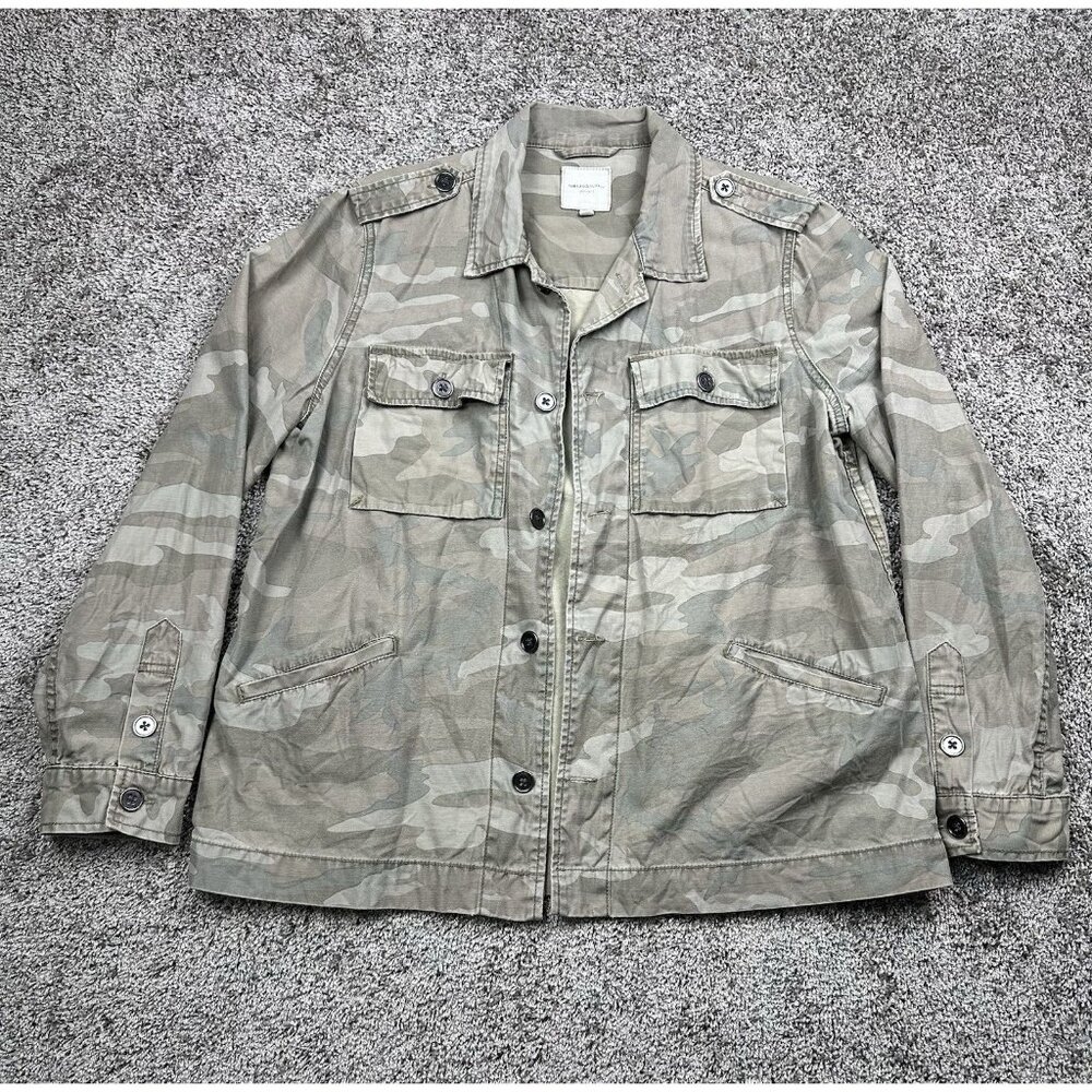 Thread & Supply Camo Jacket Women’s L Muted Green Utility Army Military‎ Shacket